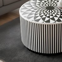 Table console en os incrusté faite à la main, écologique et de haute qualité, design moderne et antique, meuble d'appoint de salon, pièce maîtresse