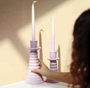 Portavelas de Cerámica en Espiral, Decoración para el Hogar, Estilo Escandinavo, Hecho a Mano, Ecológico, Estético - Product Image 4