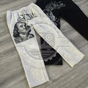 High Quality Custom Cool Fashion 100% Cotton SDL Mid-Weight Winter <b>Hip</b> Hop High Elastic Waist Solid Waterproof Eco-Friendly Men - Product Image 3