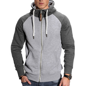 Men's Color Block Zip Hoodie Fleece Hooded <b>Sweatshirt</b> Full Zip Casual Winter Jacket - Product Image 4