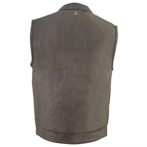 Men's Genuine <b>Leather</b> Vest <b>Sleeveless</b> Motorcycle Adults Custom Wholesale ODM Biker <b>Jacket</b> Vintage Casual Premium Outerwear 2026 - Product Image 4