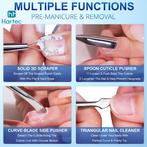 Juego de Herramientas de Manicura Profesional con Mango Morado, Precio Razonable, Nuevo, Empujador de Cutículas de Acero Inoxidable con Estuche de Viaje - Product Image 5