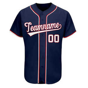 Custom Colors Men's <b>Baseball</b> Uniform Set 100% Polyester Breathable Anti-Bacterial Short Sleeve Zipper Closure Custom Team Name - Product Image 2