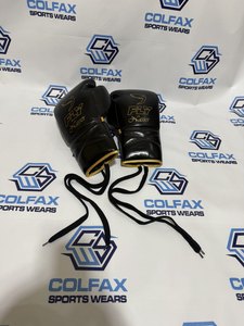 Leather Professional MMA Boxing Gloves 10oz Custom <b>Name</b> Logo Print Training Lace-Up Gloves - Product Image 3