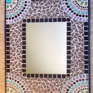 Premium Diamond Pattern Mosaic <b>Mirror</b> Frame <b>Rectangular</b> <b>Wall</b> Hanging Decorative <b>Mirror</b> For Luxury Hotel Bedroom Home <b>Wall</b> Decor - Product Image 1