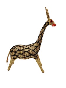 Jirafa de Paja Hecha a Mano |   Adorno Decorativo Ecológico Hecho a Mano con Forma de Animal para Decoración del Hogar - Product Image 2