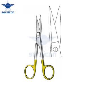 Ciseaux Converse 13,5 cm (5-1/4 pouces) à lames droites semi-affûtées, ciseaux chirurgicaux TC Gold avec lames de coupe de précision - Product Image 2