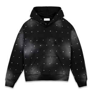 เสื้อฮู้ดซิปเต็มตัว ผ้าฝ้าย 100% แฟชั่นฤดูหนาว ประดับเพชร- ให้ความรู้สึกเย็นสบายและเปล่งประกาย สำหรับทุกเพศ - Product Image 2
