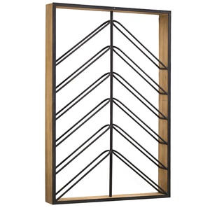 Estante para Vinos Contemporáneo de Materiales Mixtos, Madera y Hierro, Decoración Artística para Bodega en Casa - Product Image 5