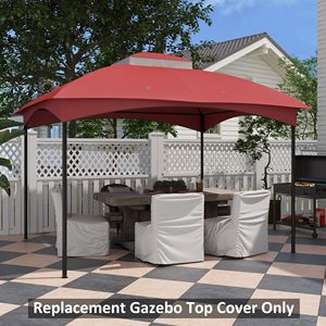 Gazebo Moderno in Alluminio 10x12 con Fori di Drenaggio, Colore Rosso Vino - Product Image 2