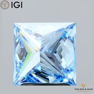 Diamante Cultivado en Laboratorio con Corte Princesa de 2.01 Quilates, Color Azul Intenso, Claridad VVS2, con Certificado IGI, para Anillo de Compromiso - Product Image 6