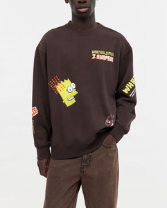 Sudadera de Algodón 100% de Alta Calidad, Personalizada OEM, para Hombre, Tallas Grandes, Estampada, con Forro de Punto, Alto GSM, Hombros Caídos, Estilo Holgado - Product Image 3