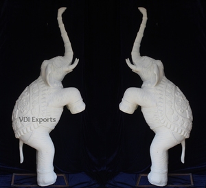 Grand Luxury Resin <b>Elephant</b> Statue Handmade Modern Royal Wedding Entrance Aisle Walkway <b>Decor</b> Premium Decorative Sculpture - Product Image 1