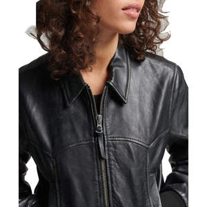 Chaqueta de Cuero Acolchada para Mujer de Alta Calidad, Diseño Personalizado, Tejida, Manga Larga, Transpirable, Ropa de Calle para Exteriores - Product Image 4