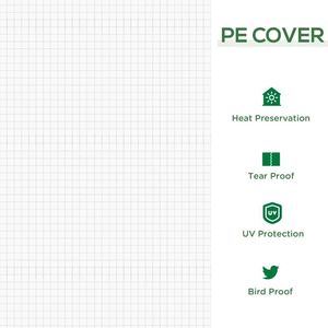 Mini Serra Portatile per Giardino Esterno 6 X 3 X 3 con Grandi Porte con Cerniera e Copertura UV/PE Bianca - Product Image 4