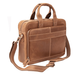 New Design Vintage Embossed Logo Leather Laptop <b>Bag</b> Waterproof PU Leather <b>Computer</b> Backpack Large Capacity Business Travel - Product Image 6
