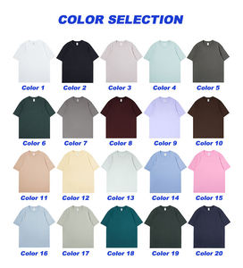 T-shirt décontracté de luxe personnalisé en maille, coupe classique, 300 g/m², 100 % coton, pour hommes et femmes, avec logo personnalisé - Product Image 4