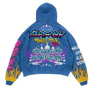 Fabricants de vêtements personnalisés Sweat-shirt surdimensionné en molleton 100% coton personnalisé uni d'hiver à capuche Écologique Coupe-vent à séchage rapide - Product Image 6