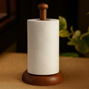 Soporte de madera decorativo para rollos de papel de cocina, servilletas de papel y toallas de papel para encimera, mesa de comedor, hogar y restaurante. - Product Image 1