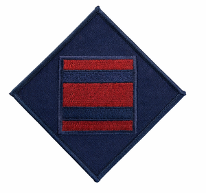 Parche Táctico Bordado con Diseño Diagonal Azul y Negro - Product Image 1