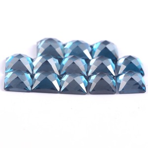 Topacio Azul de Londres, Corte Rosa Facetado Cuadrado de 6x6mm, Gema Suelta, Proveedor al por Mayor, Precio de Fábrica, Gema de Alta Calidad - Product Image 3