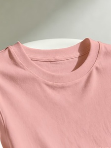 Camiseta Unisex de Algodón, Cuello Redondo, Manga Corta, Estilo Casual, Color Sólido, Diseño Anime, Tela Jersey, para Primavera/Verano - Product Image 3