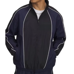 Chaquetas Cortavientos Ligeras de Alto Brillo con Franjas Reflectantes de Nailon, Cuello Alto, Estilo Casual para Primavera - Product Image 5