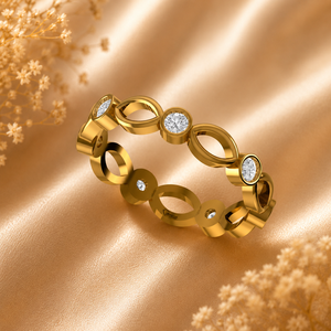 Anillo Elegante con Diamante Cultivado en Laboratorio, Corte Redondo, Plata 925, Oro de 9kt, 14kt, 18kt, Anillos de Diamantes para Compromiso de Mujer - Product Image 1