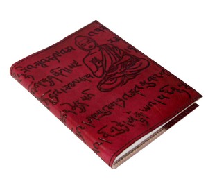 Agenda en cuir A5, planificateur mensuel et hebdomadaire, journal de gratitude, journal relié en cuir fait main avec papier à bords festonnés - Product Image 2