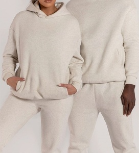 Ensemble de Sweat-shirt unisexe, 2 pièces de haute qualité, en polaire, tenue de sport, pour l'hiver, - Product Image 2