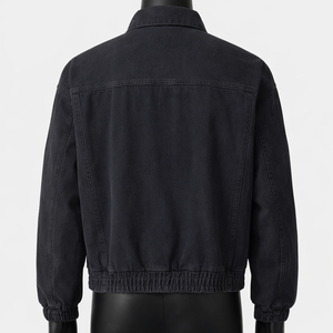 BASRA SPORTS Veste en jean bleue vintage pour homme, délavée, décontractée, boutonnée, à manches longues, en coton, manteau tendance, personnalisable OEM - Product Image 3