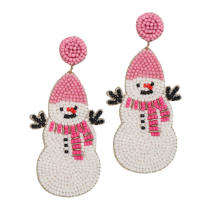 Pendientes de Gota de Cuentas Tejidas a Crochet Multicolor para Mujer, Diseño de Moda, Venta al por Mayor, Joyería Artificial Hecha a Mano - Product Image 2