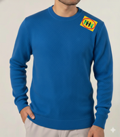 Suéter de punto casual de lana sólida para hombre, con cuello tipo almohada, estampado digital personalizado, venta al por mayor para negocios, barato, para invierno