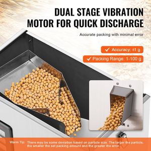 Macchina Automatica Multifunzione per Pesatura, Riempimento e Confezionamento di Polveri in Sacchetti 0.002-0.22lbs/1-100g - Product Image 4