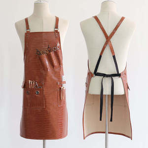 PU <b>Leather</b> <b>Apron</b> Waterproof Barber Hair Cutting <b>Apron</b> - Product Image 1
