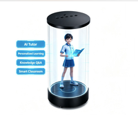 Boîte cylindrique holographique 3D intelligente de 7 pouces, dispositif interactif IA intégré à Azure OpenAI LLM, Android 13, 4 Go de RAM, 32 Go de ROM, module audio AEC