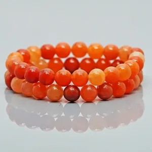 Natural <b>Red</b> Aventurine 8mm Smooth Round AA Grade Gemstone Beads Stretch <b>Bracelet</b> Healing Jewelry Wholesale - Product Image 6