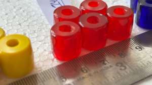 Perles de verre facettées jaunes, tubes cylindriques opaques de style russe pour la fabrication de bijoux, colliers, bracelets, fournitures, boîte Conifer - Product Image 4