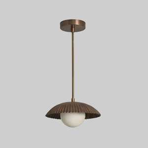Luminaire suspendu moderne en laiton, design rond de style mid-century, décoration intérieure pour salon - Product Image 4