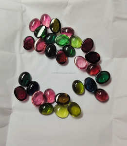 Cabujones de turmalina múltiple de calidad Natural 100%, piedras preciosas naturales sueltas de color polaco para joyería, joyería hecha a mano - Product Image 2