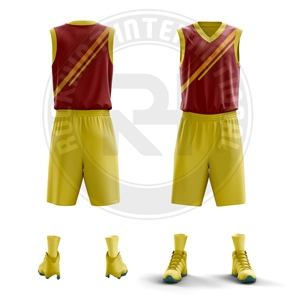 Uniforme de Baloncesto para Equipo, Diseño Ligero con Base de Poliéster, Cómodo para las Sesiones de Entrenamiento - Product Image 4