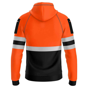 เสื้อฮู้ดสะท้อนแสงสำหรับผู้ชาย เสื้อผ้าทำงานแบบมองเห็นได้ชัดเจน มีหลายกระเป๋า เสื้อฮู้ดอุตสาหกรรมแบบมองเห็นได้ชัดเจน รุ่น 2026 - Product Image 6