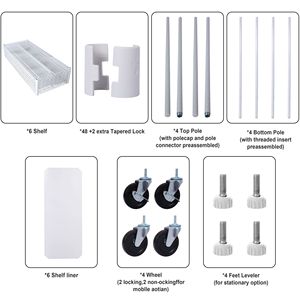NSF-Certified 6000lbs Capacity Heavy Wire in metallo Shelving unità 6-Tier commerciale Utility acciaio Rack di stoccaggio regolabile - Product Image 5