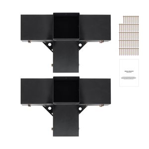 Kit Staffe per Pergola 4x4, 2 Pezzi, Staffa Angolare a 4 Vie per Carichi Pesanti, Base per Palo Fai-da-te per Lavori in Legno, Facile Installazione per Tettoie, Gazebo, Pergole - Product Image 5