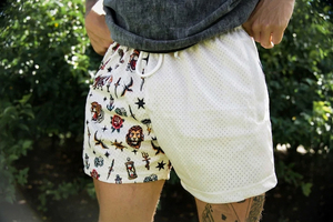 High Quality Digital Printed Solid Men's Shorts Custom Logo Pattern Gym Polyester Mesh Double <b>Layer</b> Breathable Quick Dry - Product Image 4