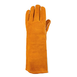 Gants de soudage d'hiver en cuir de vachette de qualité supérieure, doublés de coton, personnalisables, pour soudeurs - Product Image 3
