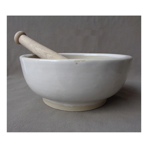Ensemble mortier et pilon en marbre blanc, fabriqué à la main en Inde, pour broyage d'épices naturel en cuisine, prix de gros - Product Image 4