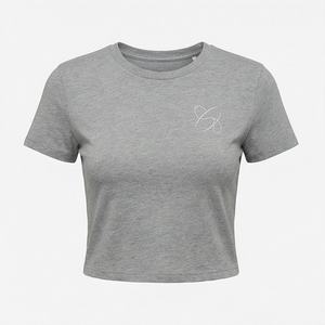 Camiseta Corta Informal de Verano al por Mayor para Mujer, Tops Modernos, Camiseta Corta Personalizada en Color, Ropa de Primera Calidad - Product Image 1