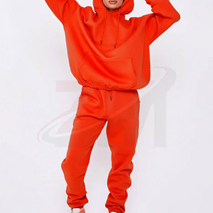 Ropa Deportiva Cómoda, Proveedor OEM ODM, Conjunto Deportivo Informal para Mujer, Sudadera Holgada y Pantalones Deportivos, Ropa Deportiva a la Moda - Product Image 4