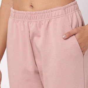 Pantalones Deportivos de Forro Polar Rosa para Mujer, Cintura Elástica, Casuales, Largos, de Color Sólido, para Invierno, de Poliéster/Algodón, con Cierre de Cremallera - Product Image 5
